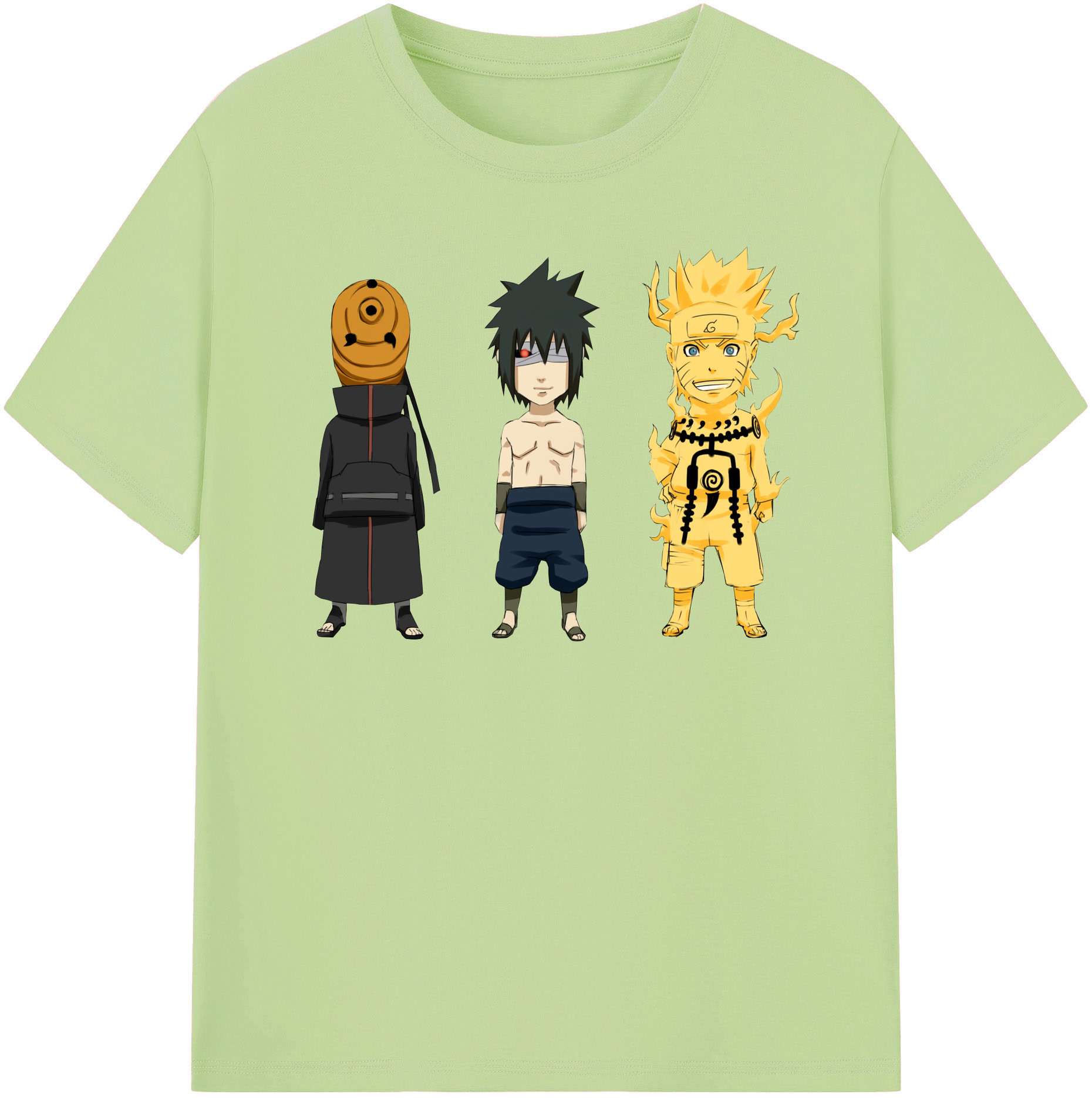（画像用） NARUTO -ナルト- うちは サスケ Uchiha Sasuke 綿100％半袖Tシャツ（フロントプリント）
